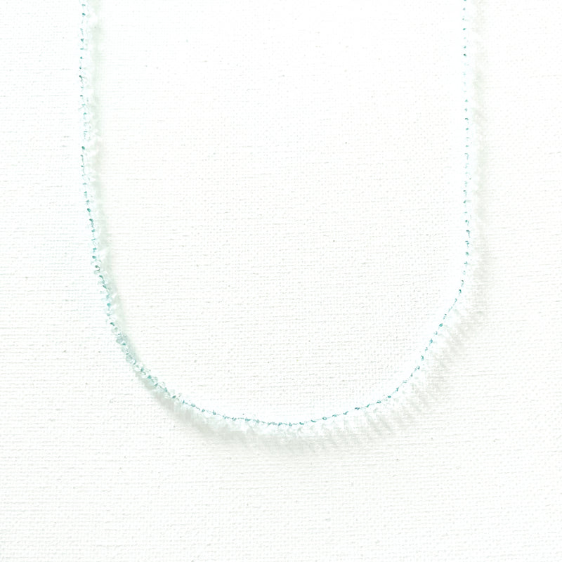 Aquamarine on Light Blue Cord Necklace