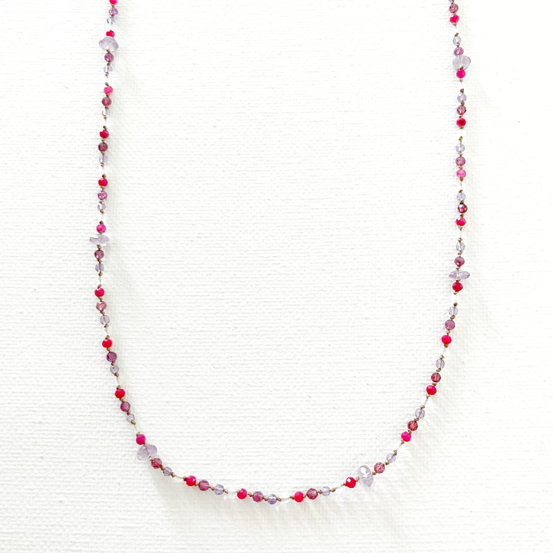 Ruby Mix Gemstone Necklace
