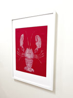 White Lobster on Red Linen