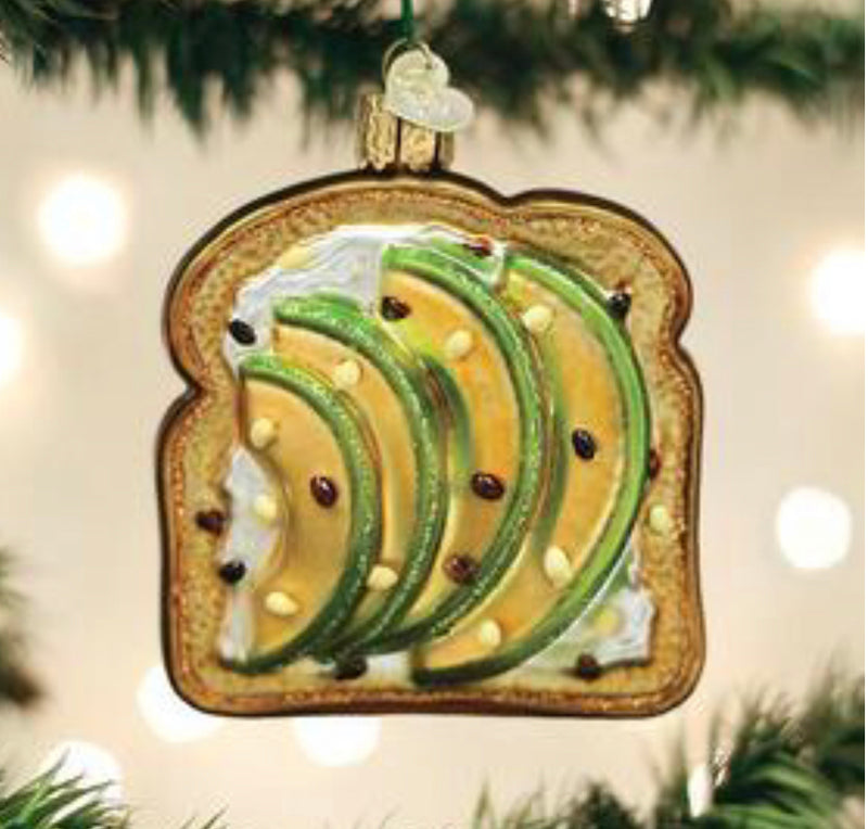 Old World Christmas Avocado Toast Ornament