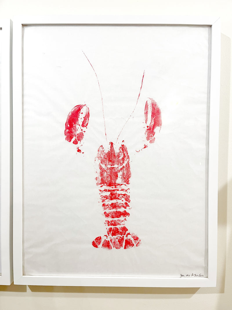 Original Gyotaku Red Lobster Print