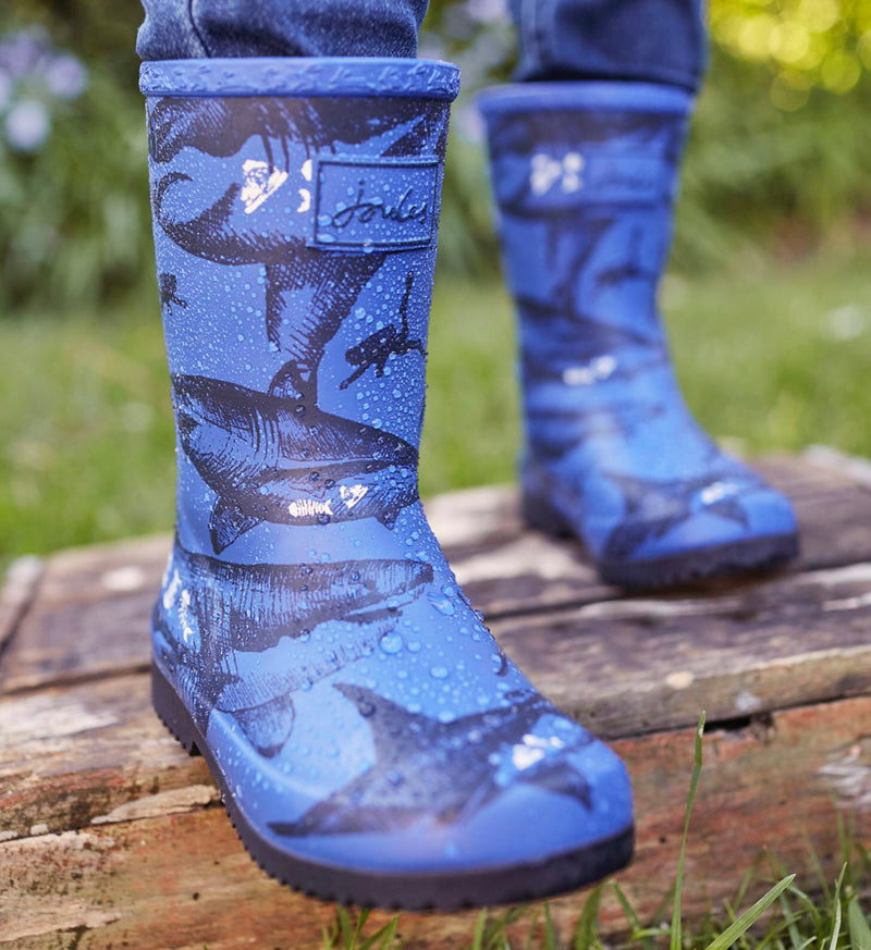 Joules shark rain boots 