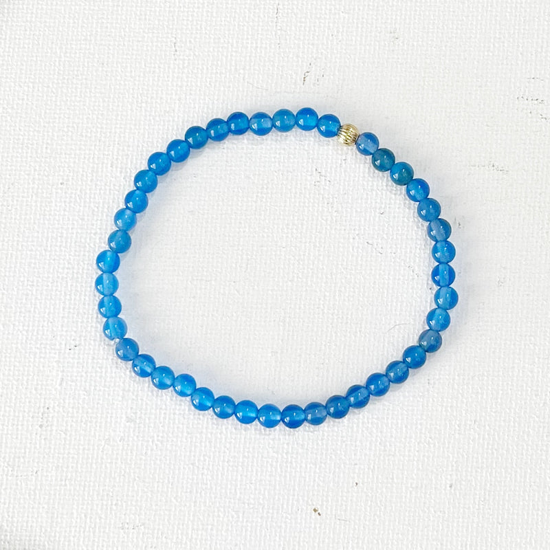 Blue Onyx 4mm Bracelet