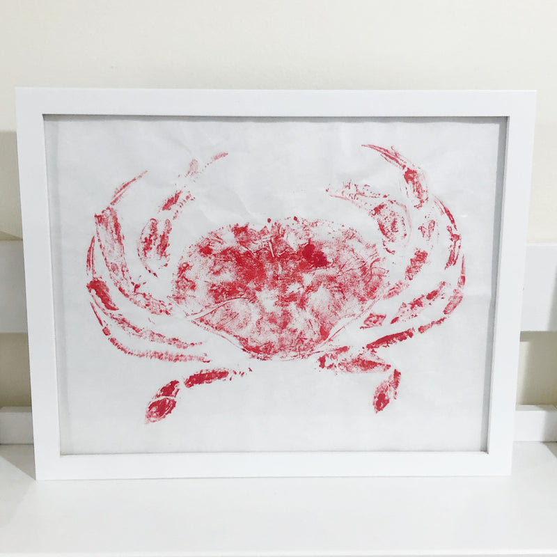 Original Gyotaku Dungeness Crab Print