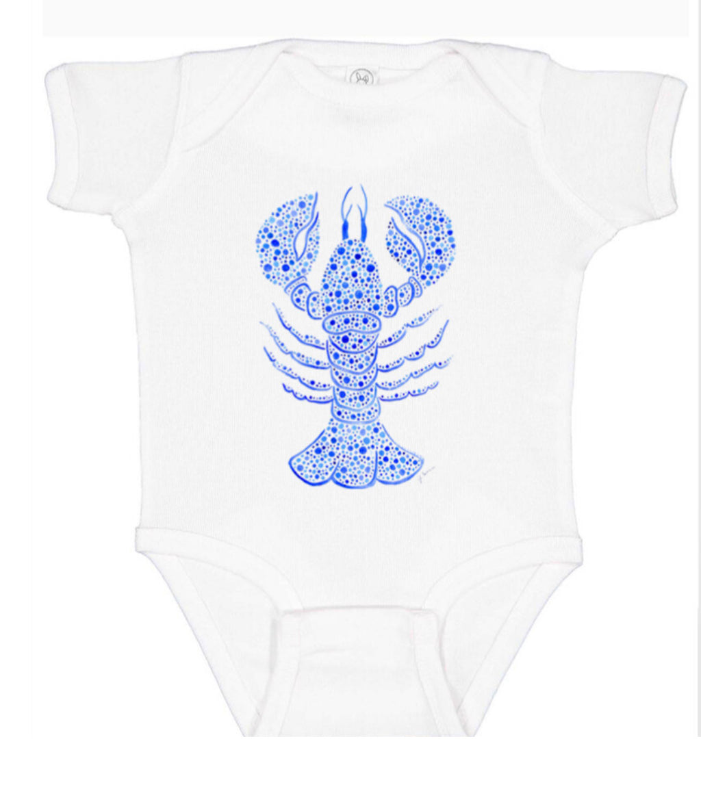 Blue lobster onesie