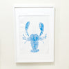 Royal Blue Lobster on White Linen